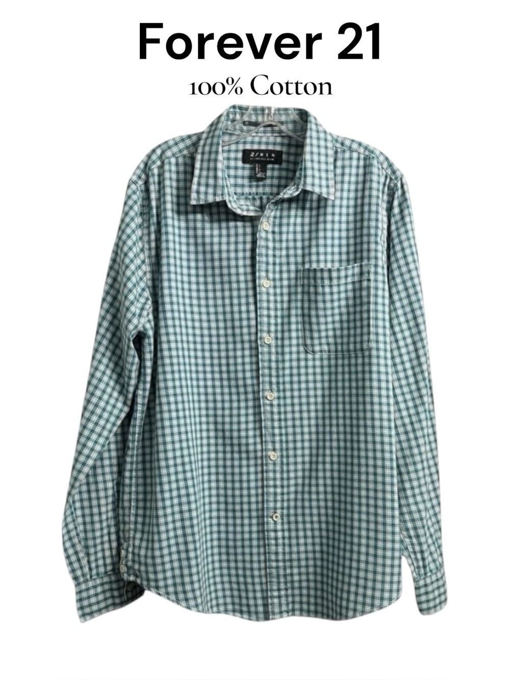 Forever 21 (EUC) Men’s long sleeve button up shirt, size large